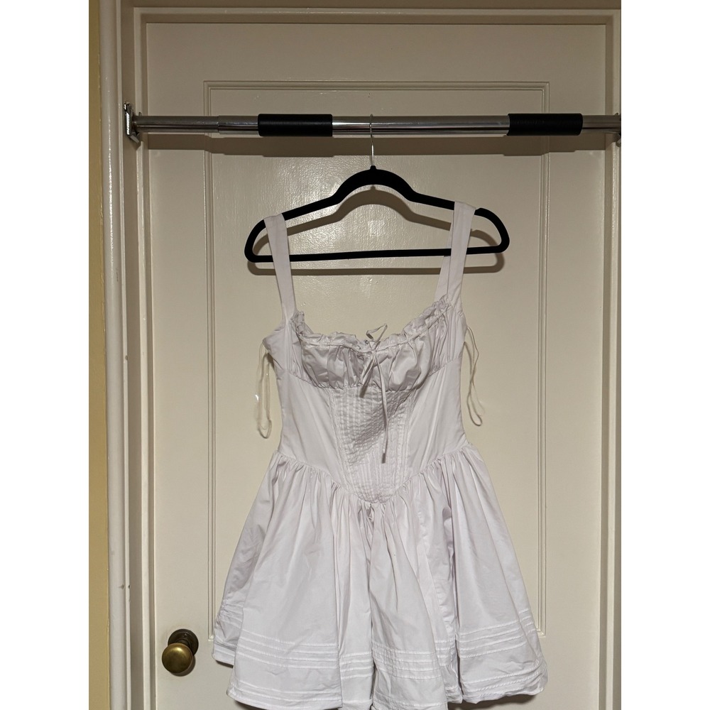 House of CB Natassia Mini Dress White Cotton Corset Ruffle Party‎